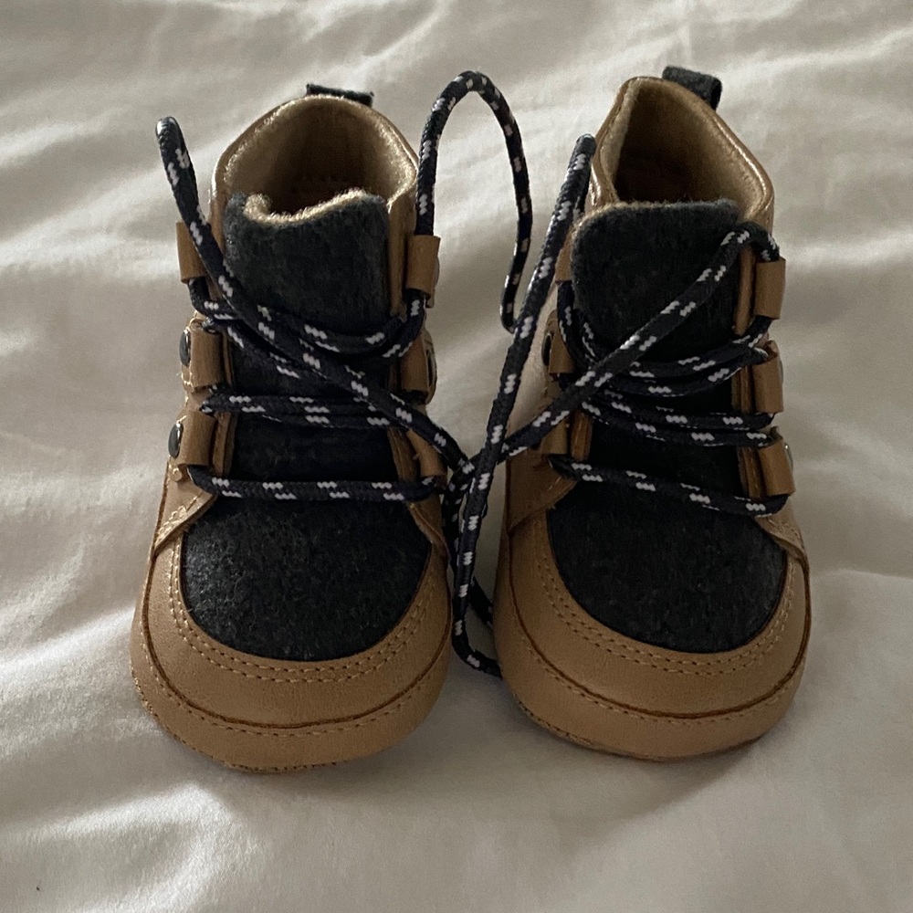 GAP Kids Tan and Black Boots